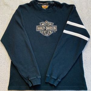 Harley Davidson Large Embroidered Crewneck Sweater